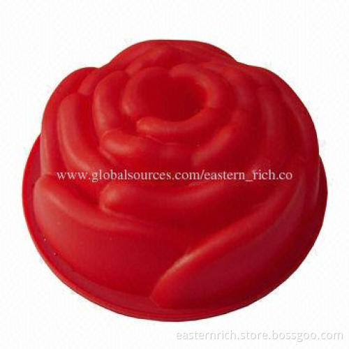 Silicone mini bakeware, rose shape, Φ12.5x5cm